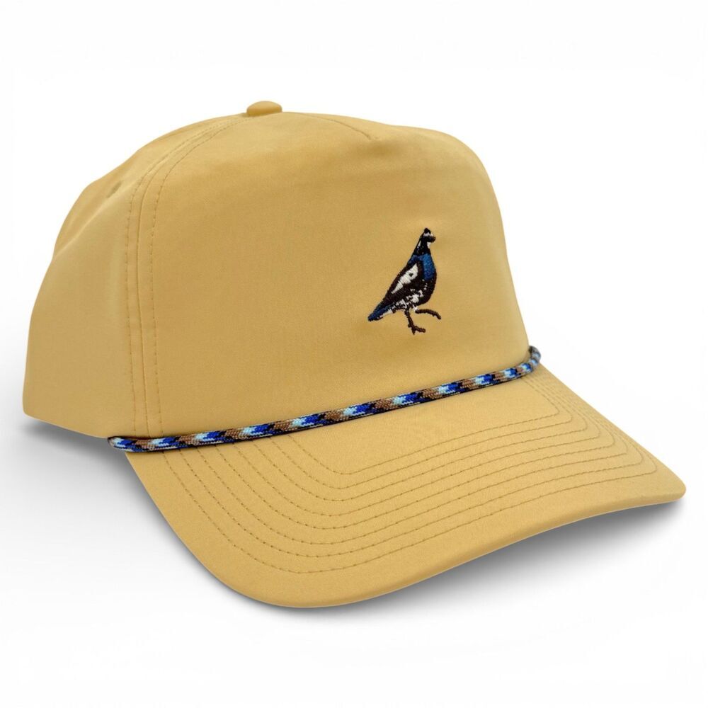 NEW Poncho Quail Snapback Performance Hat Yellow *Flaws